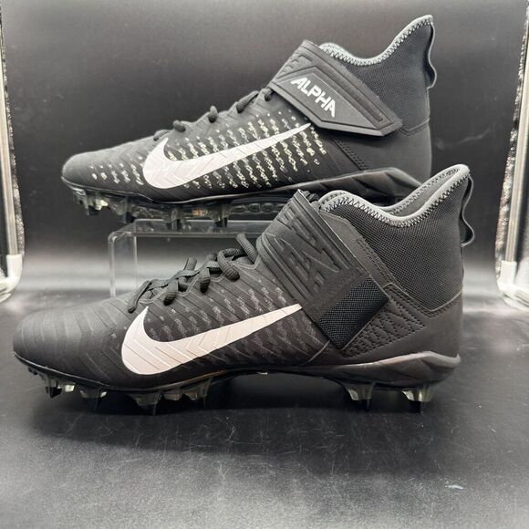 NEW Nike Alpha Menace Pro 2 Mid Football Cleats Black AQ3209-002 Men’s Size 12